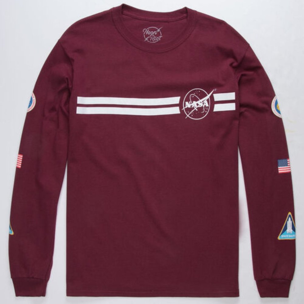 New NEON RIOT NASA Stripe Mens T-Shirt